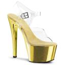 Pleaser - Sky-308 8 / Clear/Purple Chrome