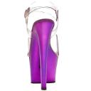 Pleaser - Sky-308 8 / Clear/Purple Chrome