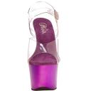Pleaser - Sky-308 8 / Clear/Purple Chrome