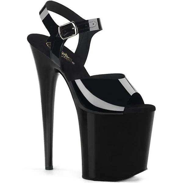 Pleaser SKY-308N Black (Jelly-Like) TPU/Black Platform Sandal Size 7