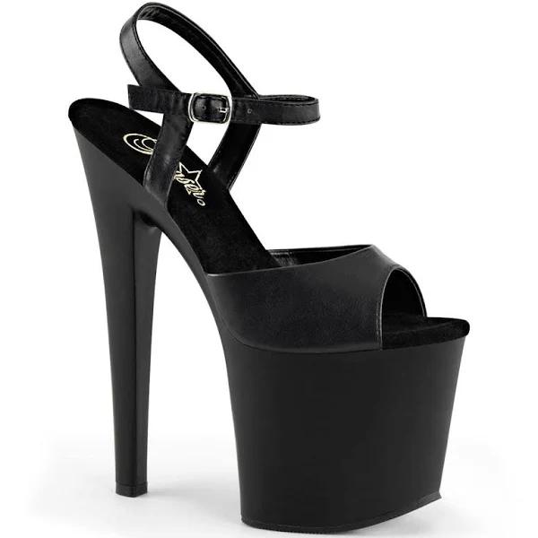 Pleaser - TABOO-709 12 / Black Faux Leather/Black Matte