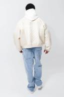 Plus Boxy Fit PU Quilted Collared Bomber