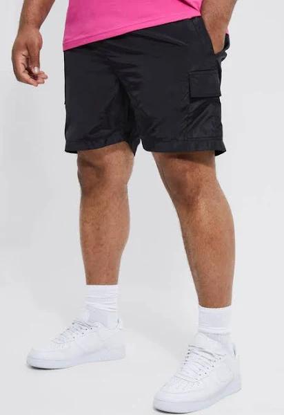 Plus Elastic Waist Toggle Cargo Short