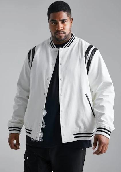 Plus Faux Suede Panelled Bomber Jacket