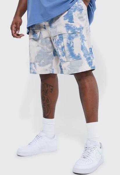 Plus Fixed Relaxed Camo Cargo Short