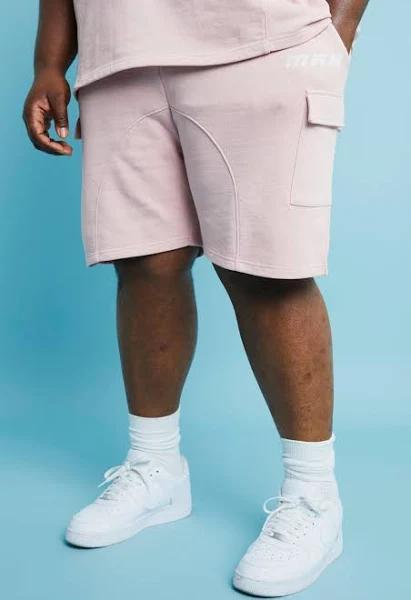 Plus Loose Fit Panelled Cargo Shorts