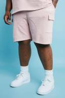 Plus Loose Fit Panelled Cargo Shorts