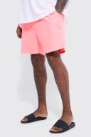 Plus Mid Length Plain Swim Shorts