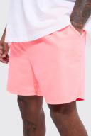 Plus Mid Length Plain Swim Shorts