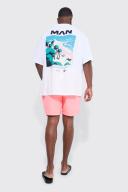 Plus Mid Length Plain Swim Shorts