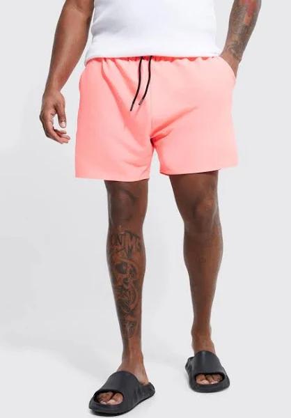 Plus Mid Length Plain Swim Shorts