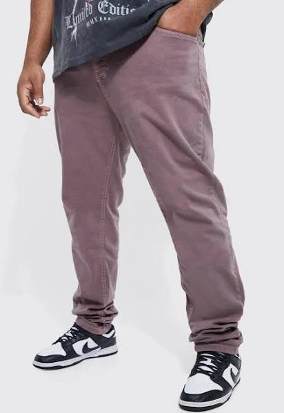 Plus Overdyed Skinny Leg Stacked Jean