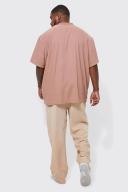 Plus Oversized Extended Neck Ottoman T-Shirt