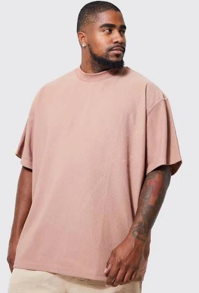 Plus Oversized Extended Neck Ottoman T-Shirt