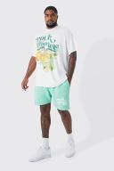 Plus Oversized Fruit T-Shirt & Short Set