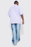 Plus Relaxed Rigid Washed Panel Jeans