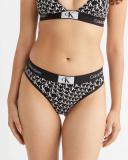 Plus Size CK96 Logo Lace Thong Black 1x
