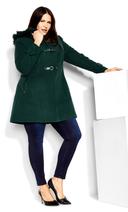Plus Size Coat Wonderwall in Alpine, Size 14/XS | City Chic