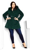 Plus Size Coat Wonderwall in Alpine, Size 18/M | City Chic