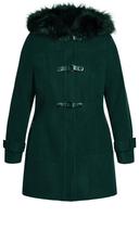 Plus Size Coat Wonderwall in Alpine, Size 18/M | City Chic