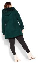 Plus Size Coat Wonderwall in Alpine, Size 24/2XL | City Chic