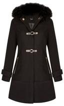 Plus Size Coat Wonderwall in Black, Size 22/XL | City Chic