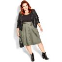 Plus Size Dress Uptown Girl in Deep Sage, Size 20 | City Chic