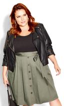 Plus Size Dress Uptown Girl in Deep Sage, Size 20 | City Chic