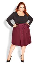 Plus Size Dress Uptown Girl in Port, Size 16 | City Chic