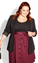 Plus Size Dress Uptown Girl in Port, Size 22 | City Chic