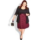 Plus Size Dress Uptown Girl in Port, Size 22 | City Chic