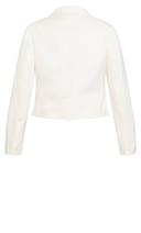 Plus Size Jacket Aria in Ivory/Black Trim, Size 16 | City Chic