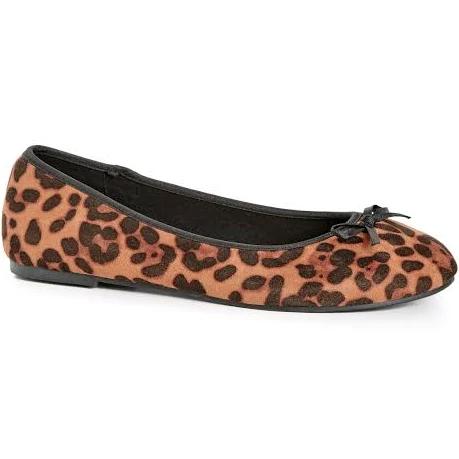 Plus Size Leopard Ballet in Animal Print, Size US11 | City Chic
