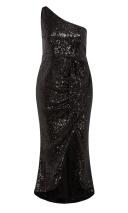 Plus Size Maxi Dress Athena in Black, Size 24 | City Chic