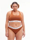Plus Size Modern Cotton Naturals Bikini Brief Brown 1x
