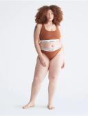 Plus Size Modern Cotton Naturals Bralette Brown 1x