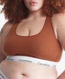 Plus Size Modern Cotton Naturals Bralette Brown 1x