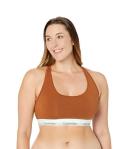 Plus Size Modern Cotton Naturals Bralette Brown 1x