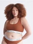 Plus Size Modern Cotton Naturals Bralette Brown 1x