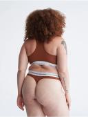 Plus Size Modern Cotton Naturals Bralette Brown 2x