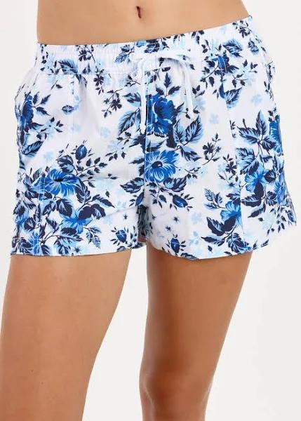 Plus Size Plus Size 2"-3" Board Shorts UPF 50+ | Blue Blooms | by Calypsa |
