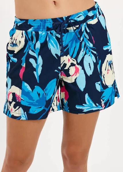 Plus Size Plus Size 4" Board Shorts UPF 50+ | Midnight Bloom | by Calypsa |