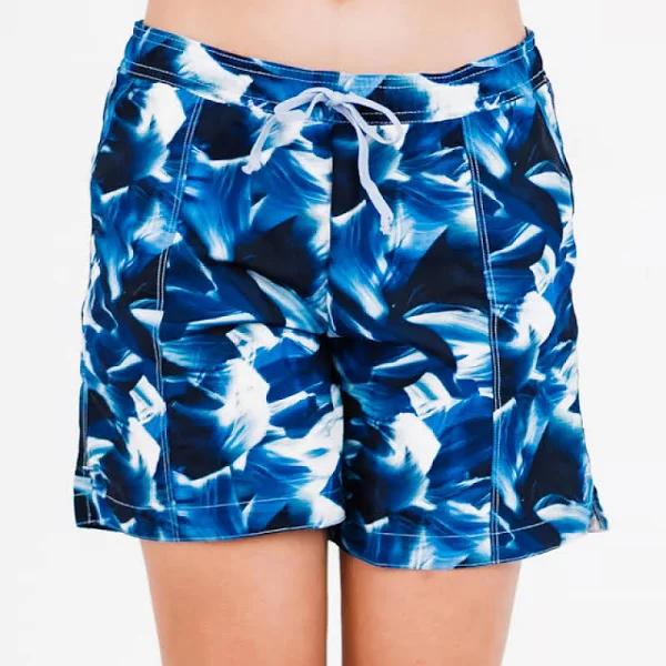 Plus Size Plus Size 7" Board Shorts UPF 50+ | Navy Wave | by Calypsa |