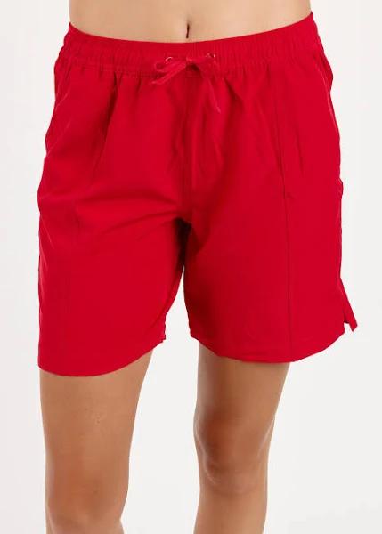 Plus Size Plus Size 7" Board Shorts UPF 50+ | Red | by Calypsa |
