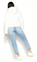 Plus Size Puffa Street Wise Ivory Jacket, Size 24/2XL | City Chic