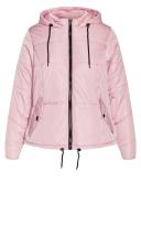 Plus Size Puffa Street Wise Jacket in Peony, Size 22 | City Chic