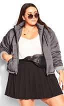 Plus Size Puffa Street Wise Jacket in Platinum, Size 20 | City Chic