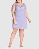 Plus Size Chemise Lace Plain in Lavender, Size 18/20 | City Chic