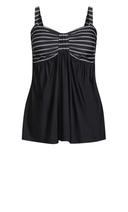 Plus Size Swim Dress Flared Print in Riviera St, Size 20 | City Chic