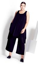 Plus Size Tunic Transform Top in Black, Size 18/M | City Chic